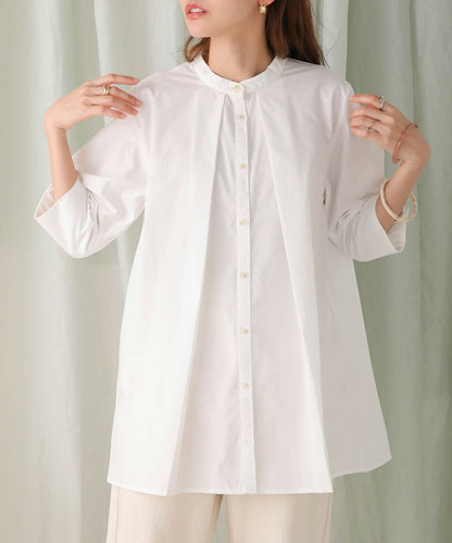 COTTON BROAD LANTERN SLEEVE BLOUSE