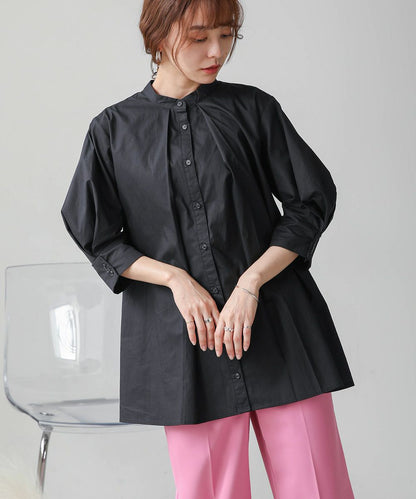 COTTON BROAD LANTERN SLEEVE BLOUSE