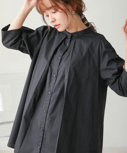 COTTON BROAD LANTERN SLEEVE BLOUSE