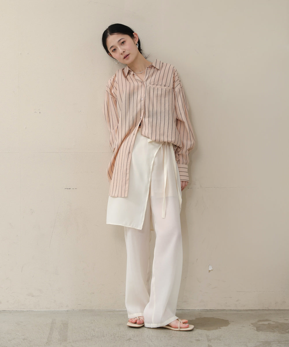 シアーストライプシャツ