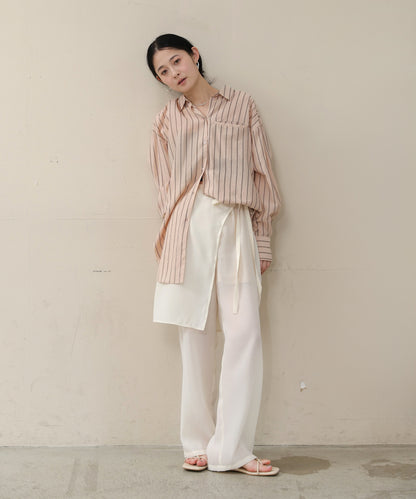 シアーストライプシャツ