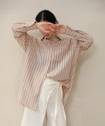 シアーストライプシャツ