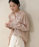 シアーストライプシャツ