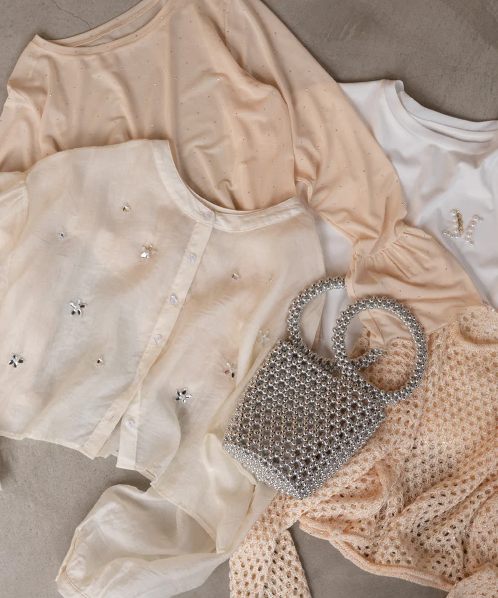 RHINESTONE SHEER TOP