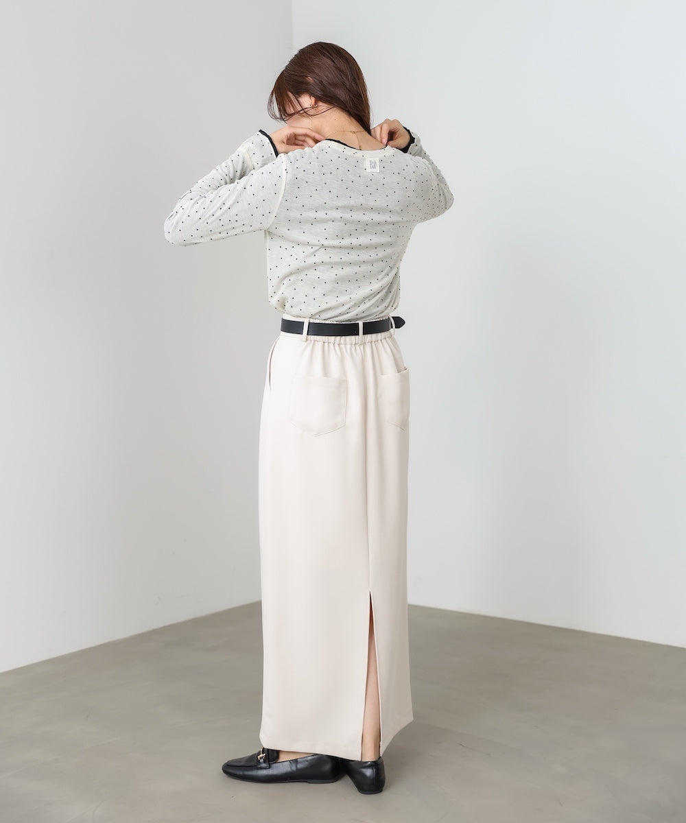 シアードットフリルカットソー