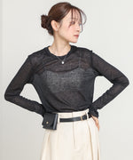 シアードットフリルカットソー