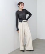 シアードットフリルカットソー