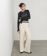 シアードットフリルカットソー