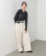 シアードットフリルカットソー