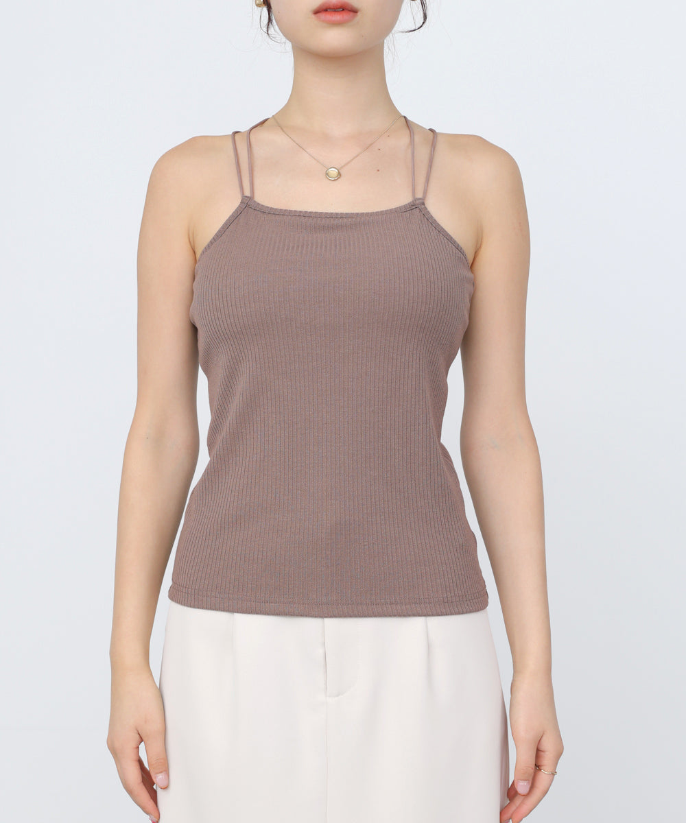 カップ付きバックストラップキャミ