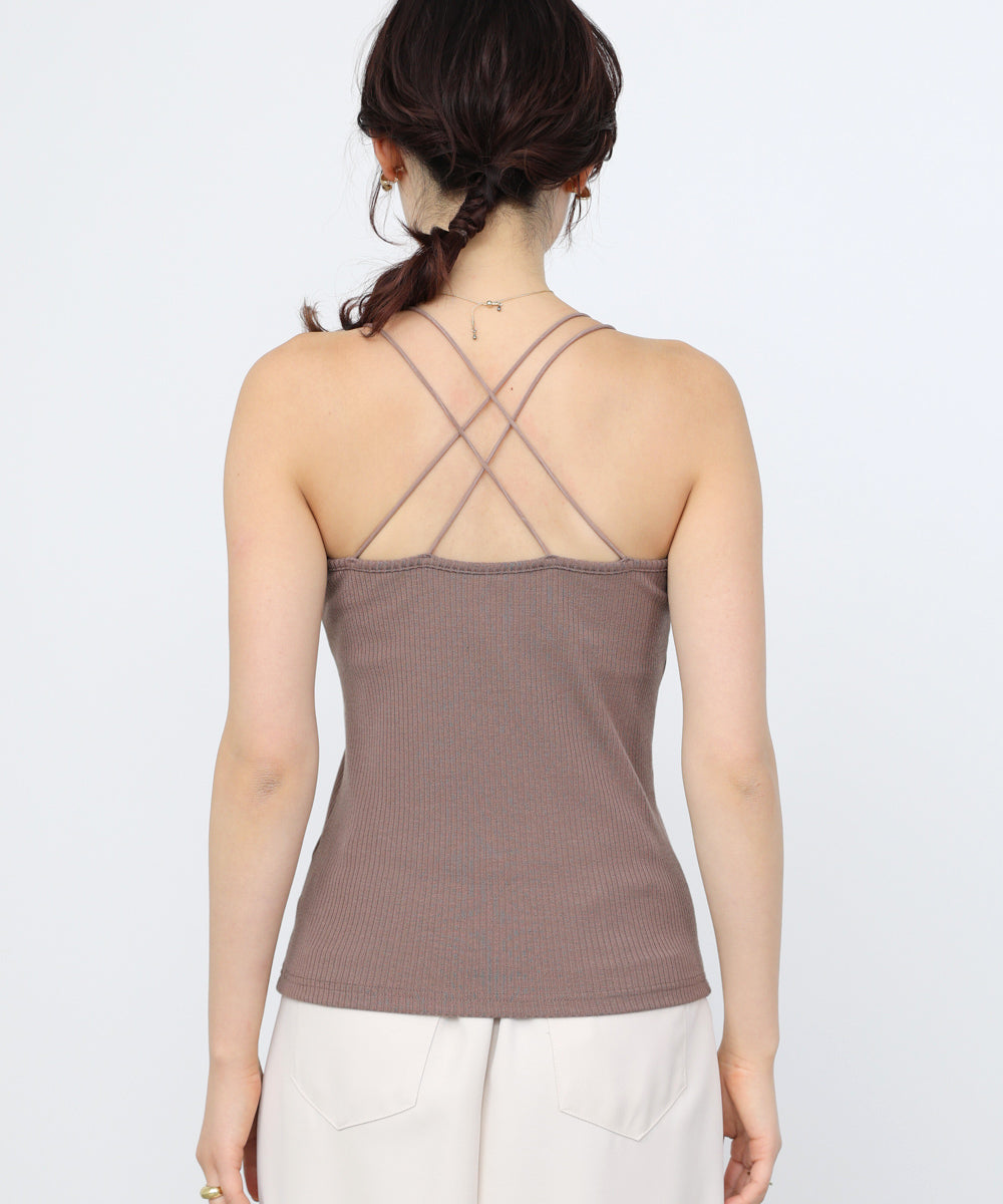 カップ付きバックストラップキャミ