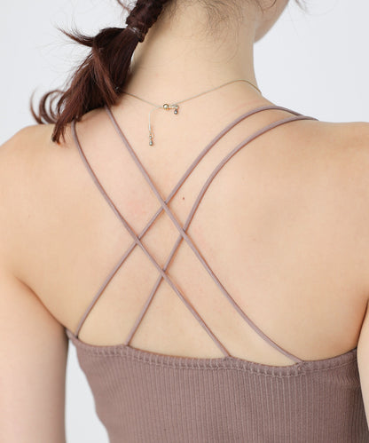 カップ付きバックストラップキャミ