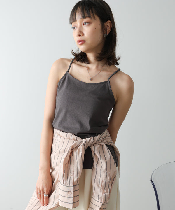 三つ編みストラップキャミソール