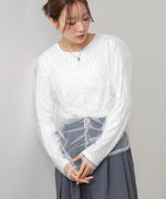 チュールレイヤードトップス