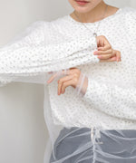 チュールレイヤードトップス