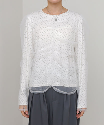 チュールレイヤードトップス