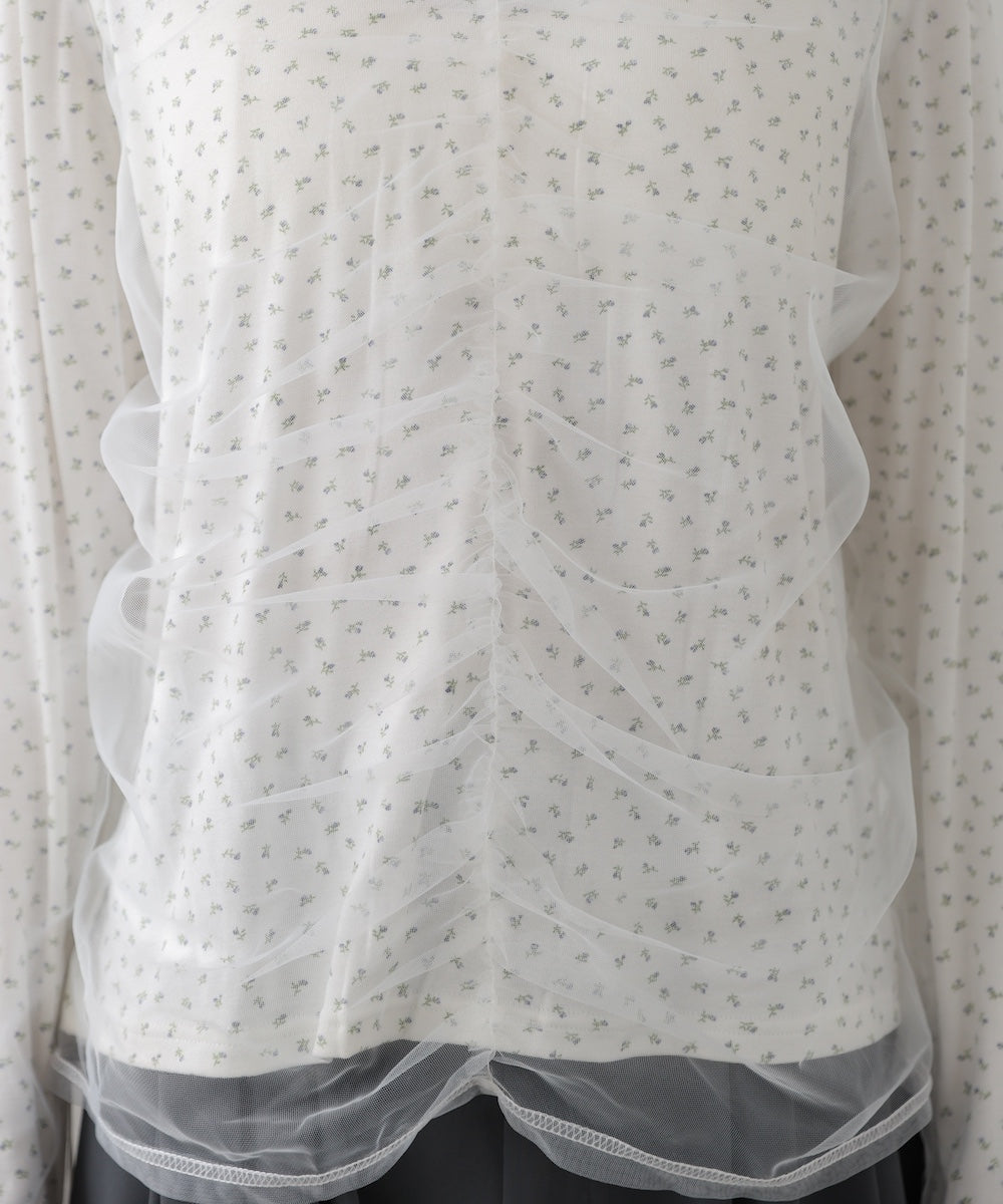 チュールレイヤードトップス