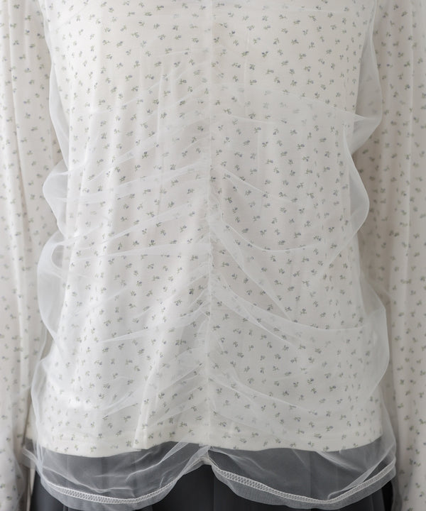 チュールレイヤードトップス