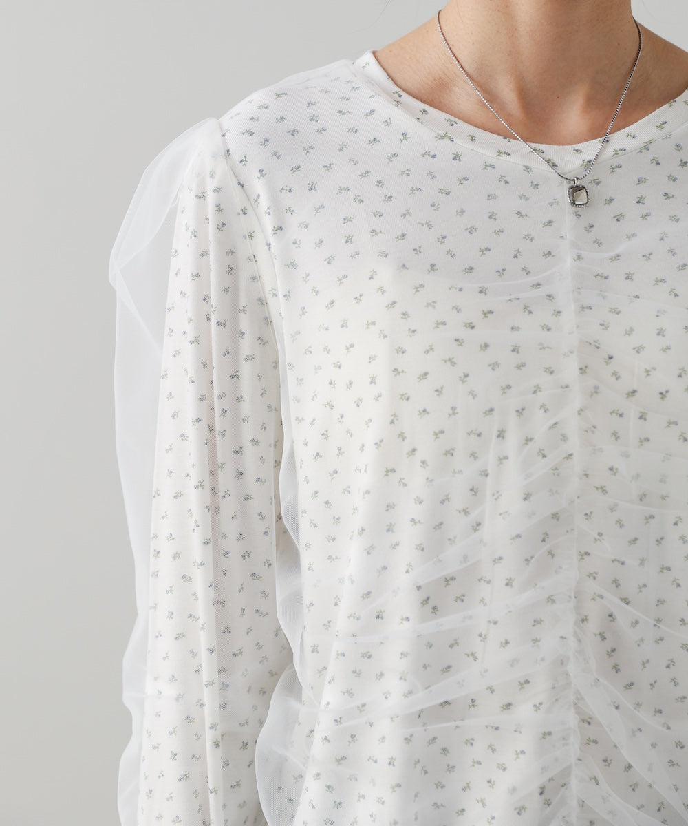 チュールレイヤードトップス