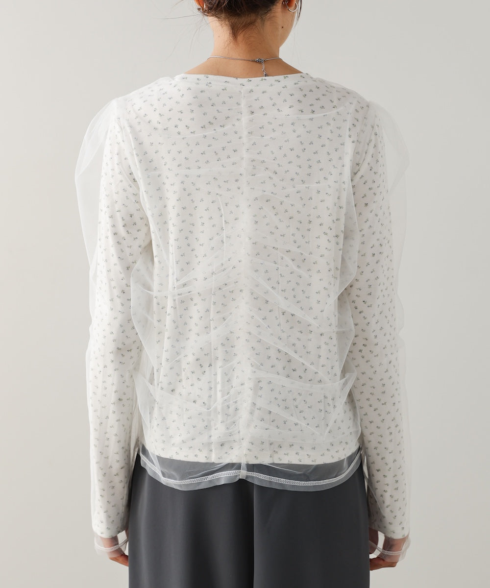 チュールレイヤードトップス