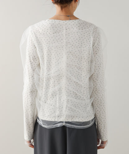 チュールレイヤードトップス