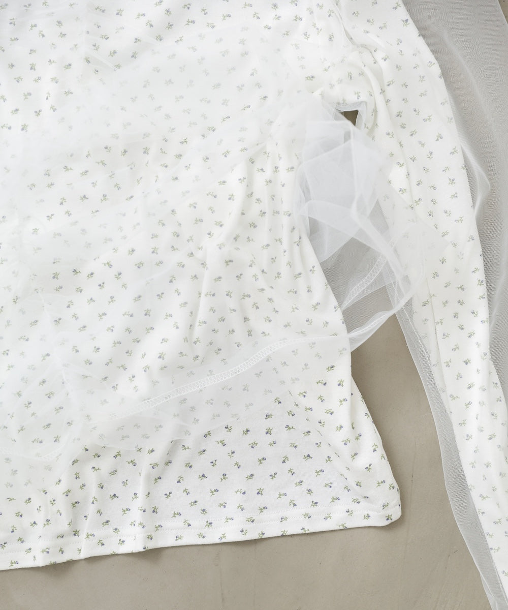 チュールレイヤードトップス