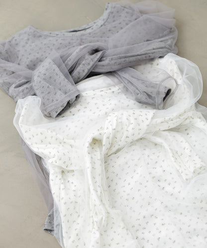 チュールレイヤードトップス