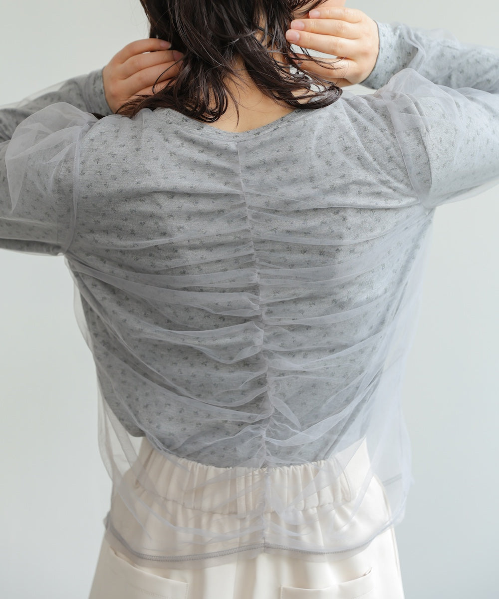 チュールレイヤードトップス