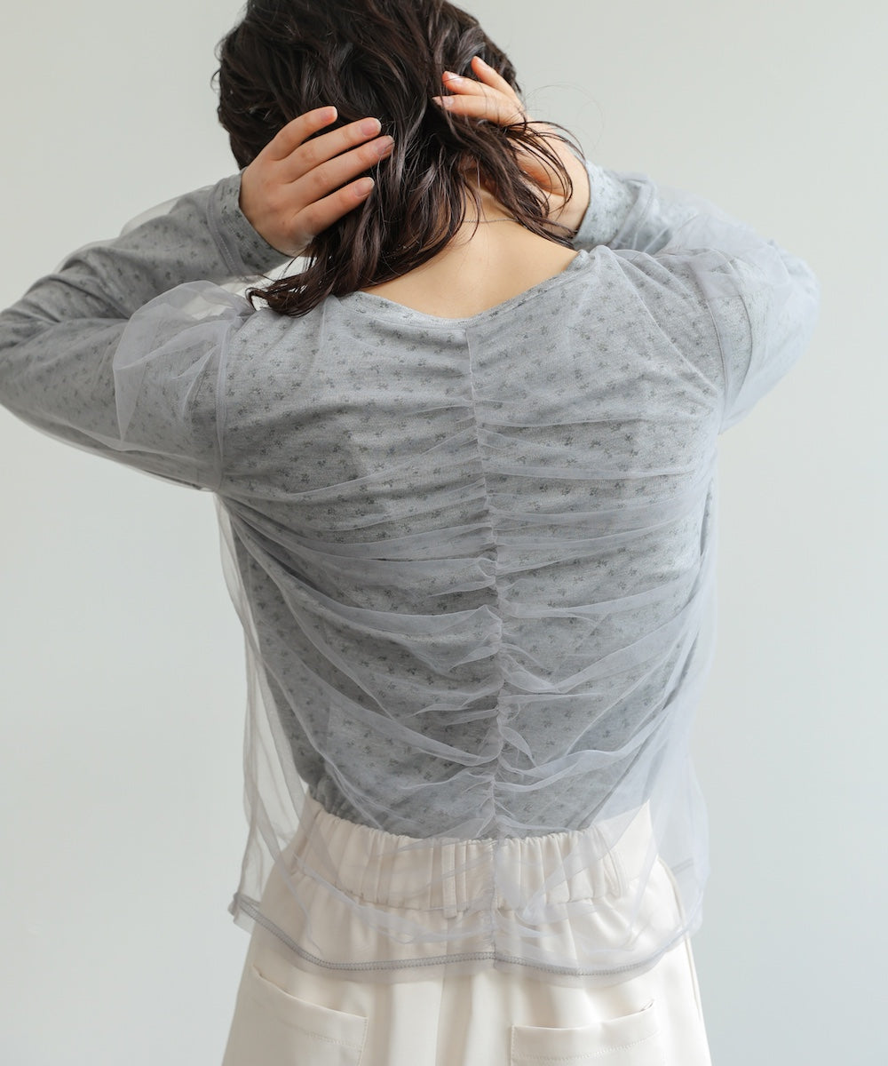 チュールレイヤードトップス