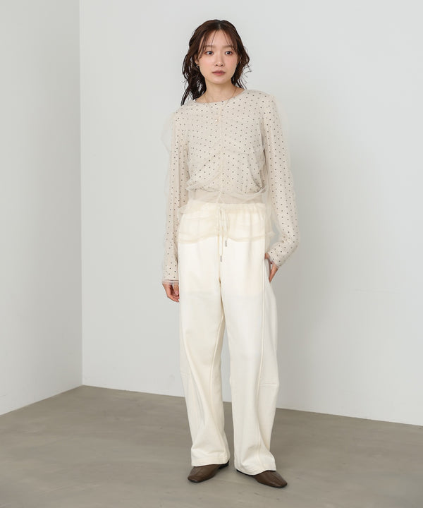 チュールレイヤードトップス