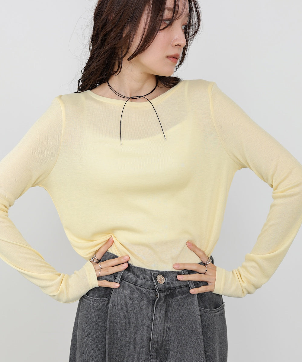 ベーシックセミシアーカットソー