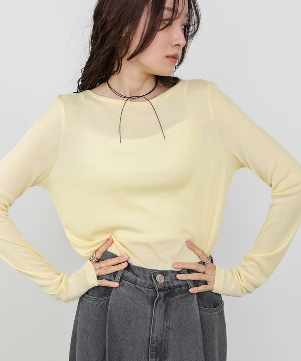 ベーシックセミシアーカットソー