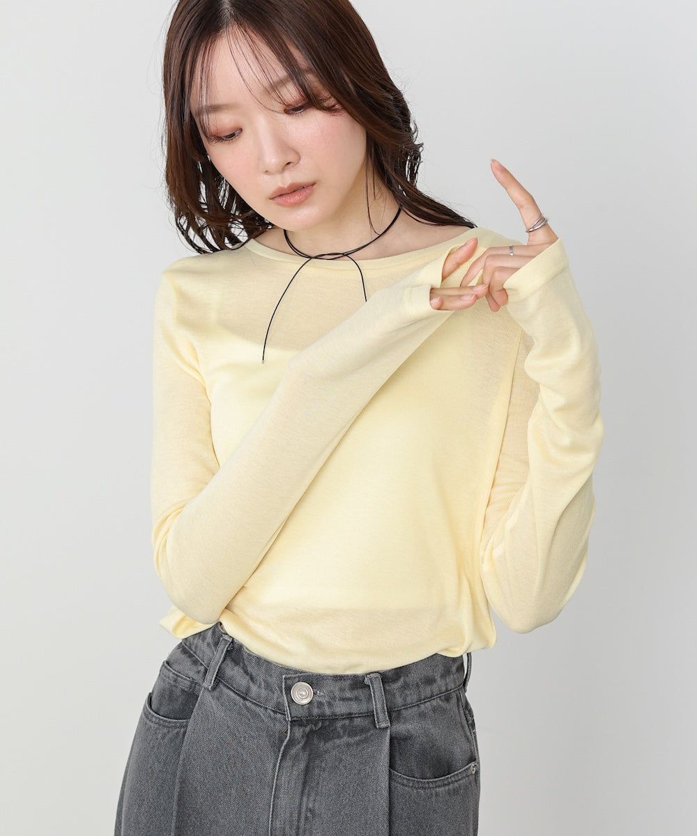 ベーシックセミシアーカットソー