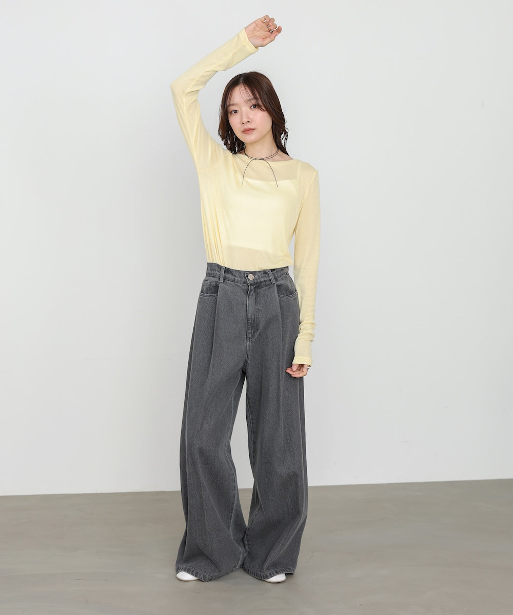 ベーシックセミシアーカットソー