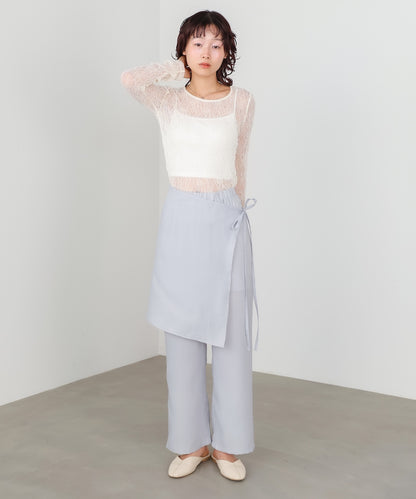 メッシュレースプルオーバー