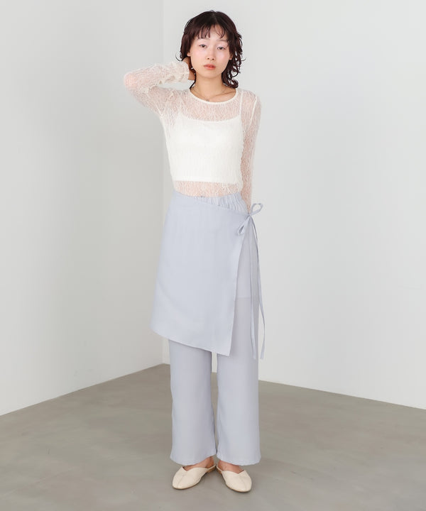 メッシュレースプルオーバー