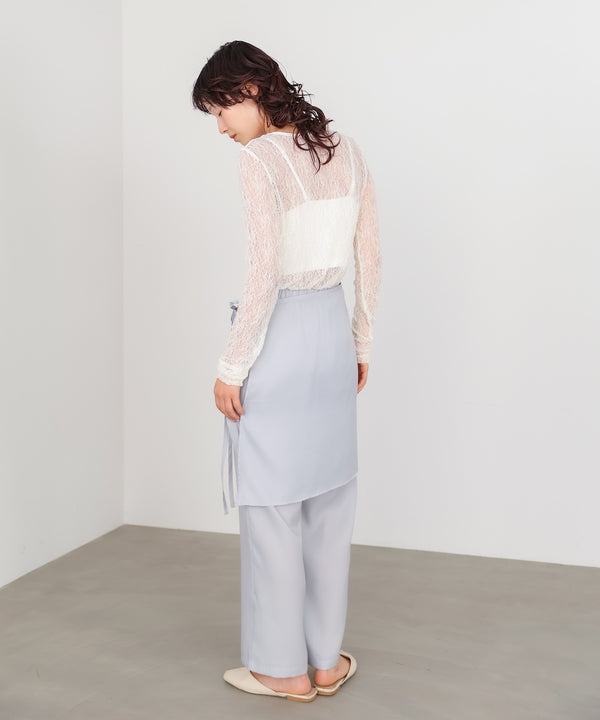 メッシュレースプルオーバー