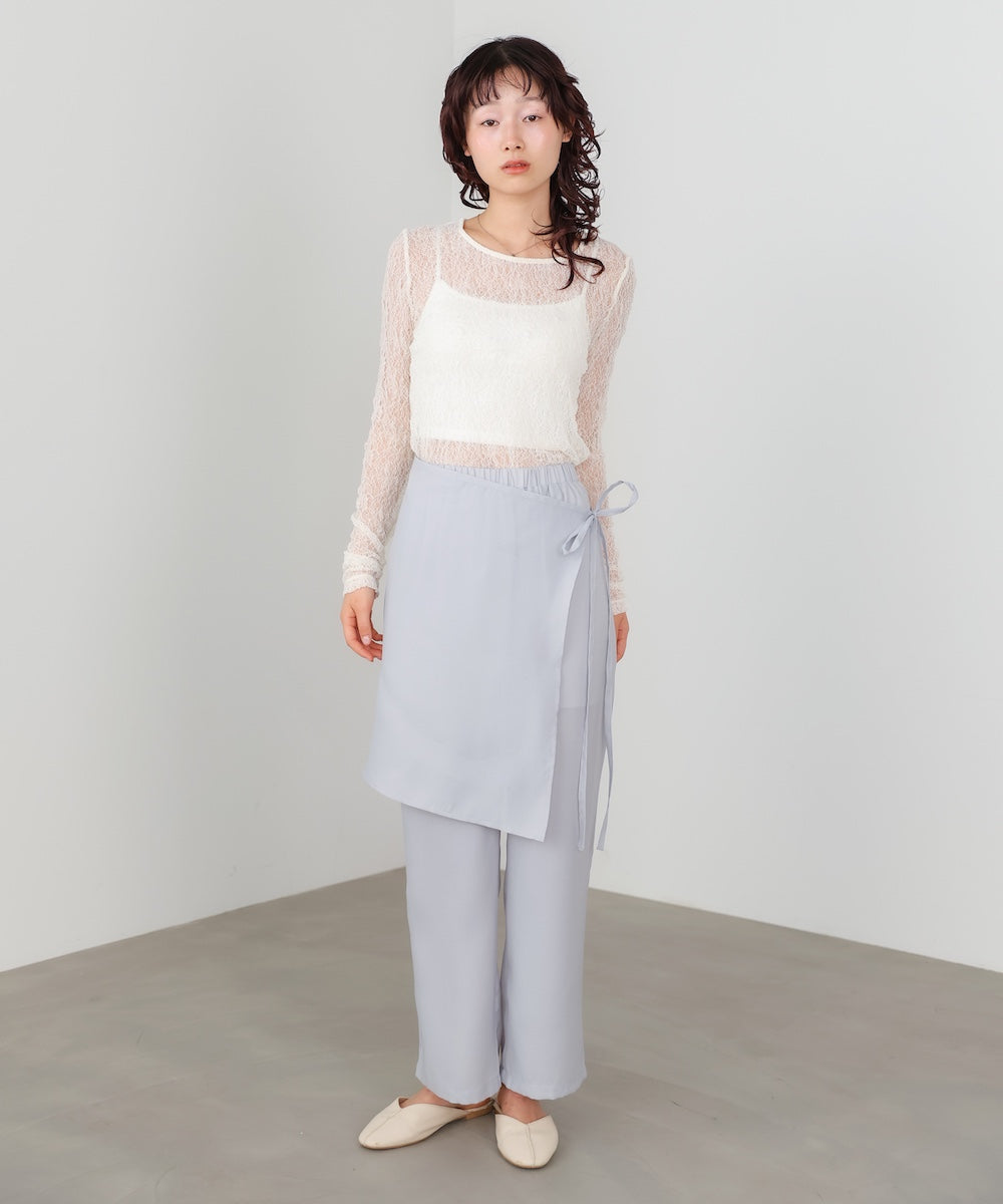 メッシュレースプルオーバー