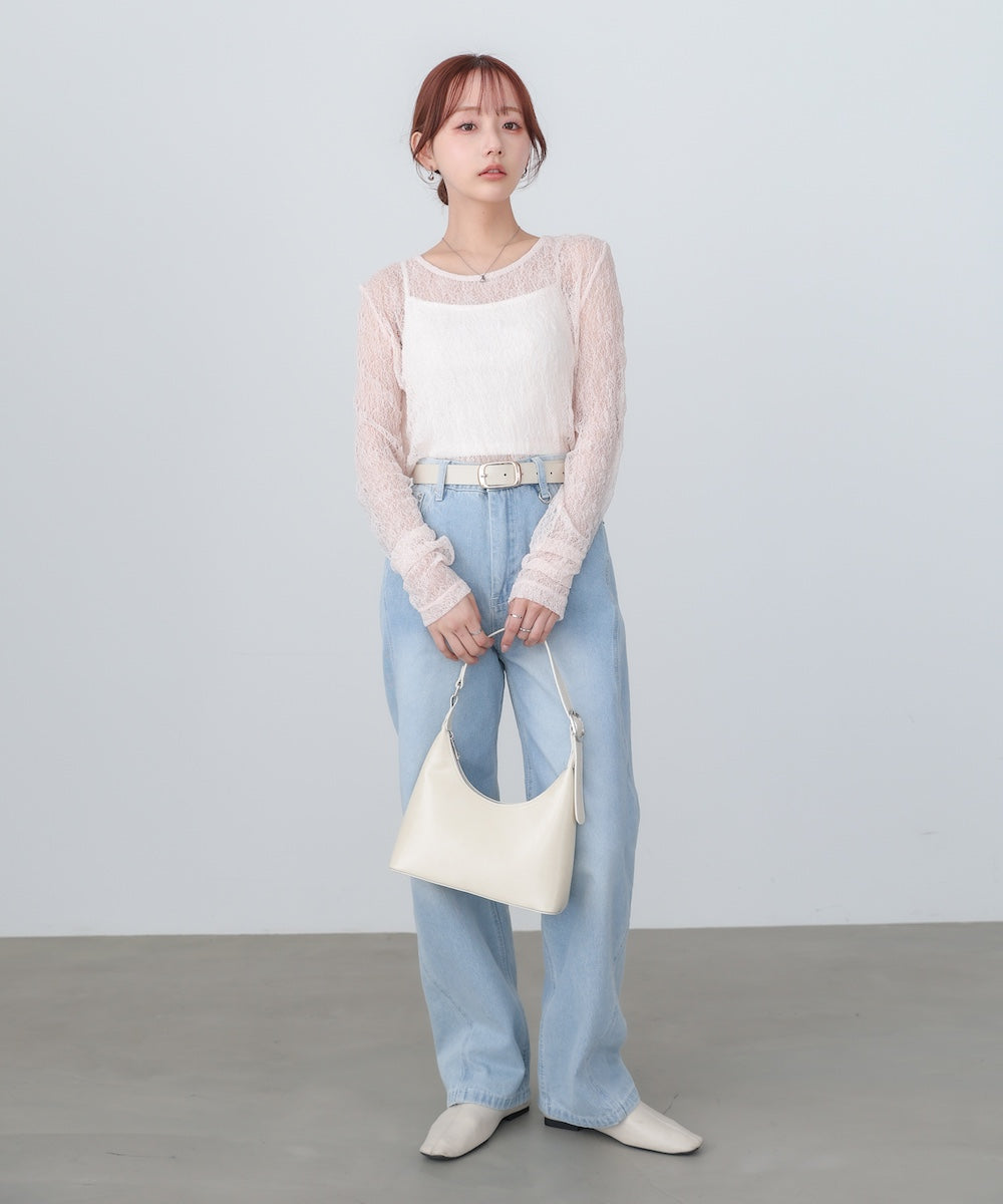 メッシュレースプルオーバー