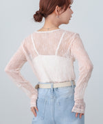 メッシュレースプルオーバー