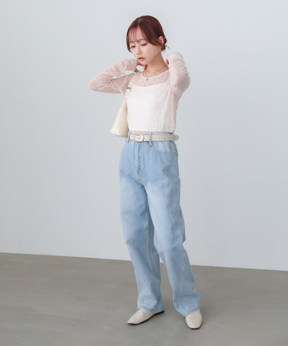 メッシュレースプルオーバー