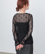 メッシュレースプルオーバー