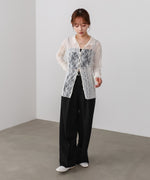 襟付きレースパッチワークシャツ