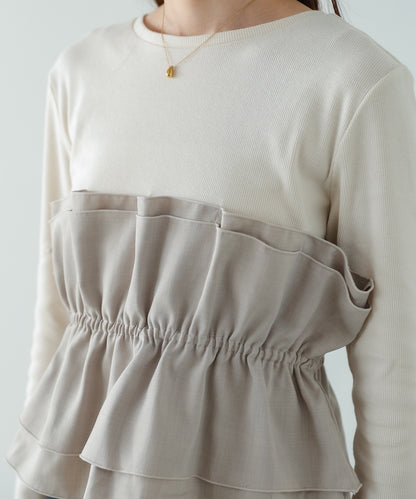 ビスチェ風レイヤードロンＴ