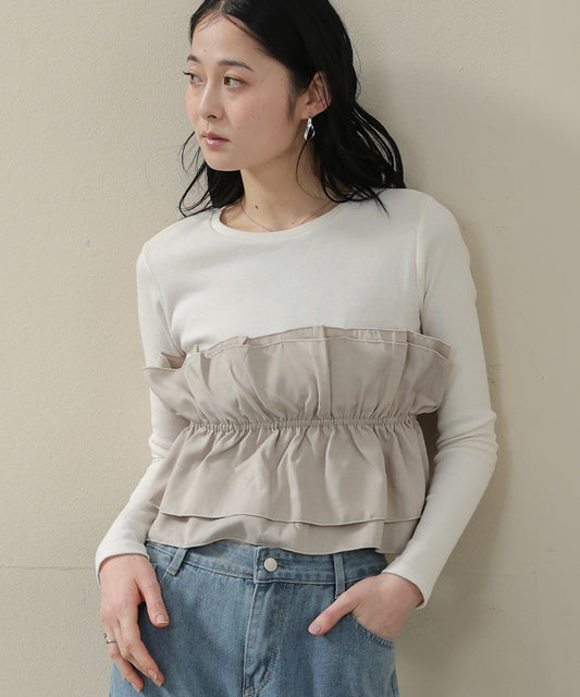 ビスチェ風レイヤードロンＴ