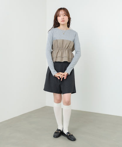 ビスチェ風レイヤードロンＴ