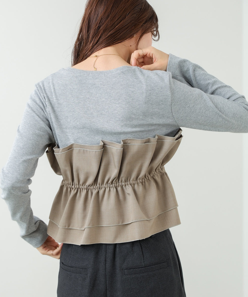 ビスチェ風レイヤードロンＴ