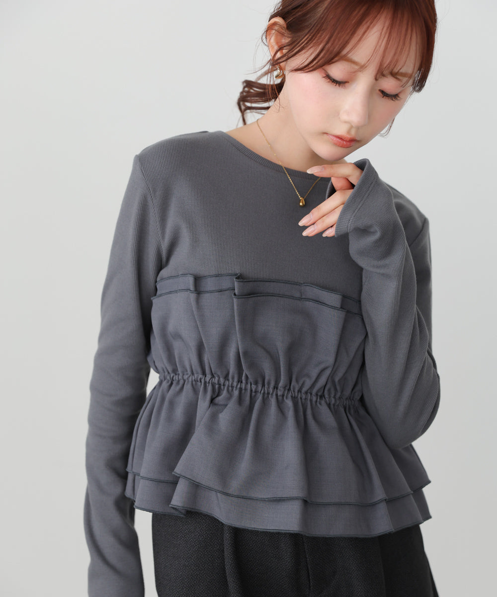 ビスチェ風レイヤードロンＴ