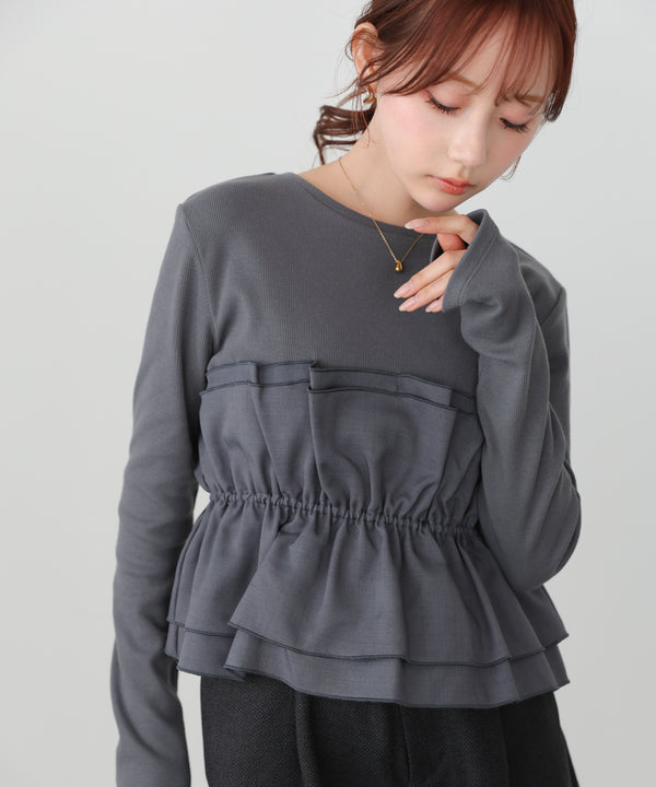 ビスチェ風レイヤードロンＴ