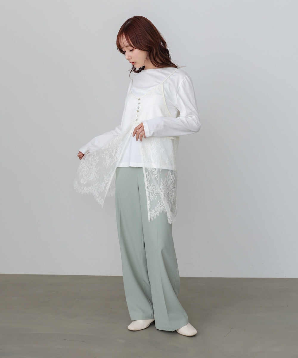 レースビスチェ＋カットソーSET